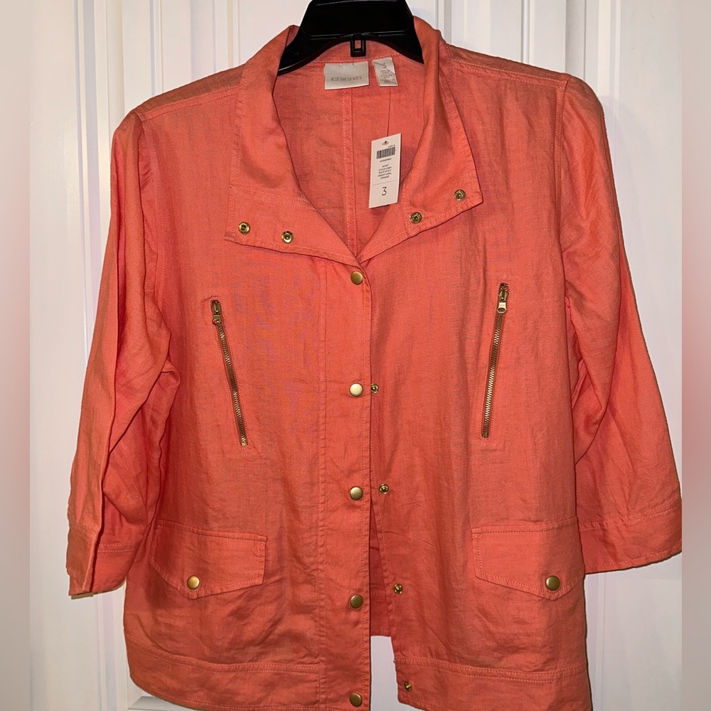 Chico’s Linen Jacket Size 3